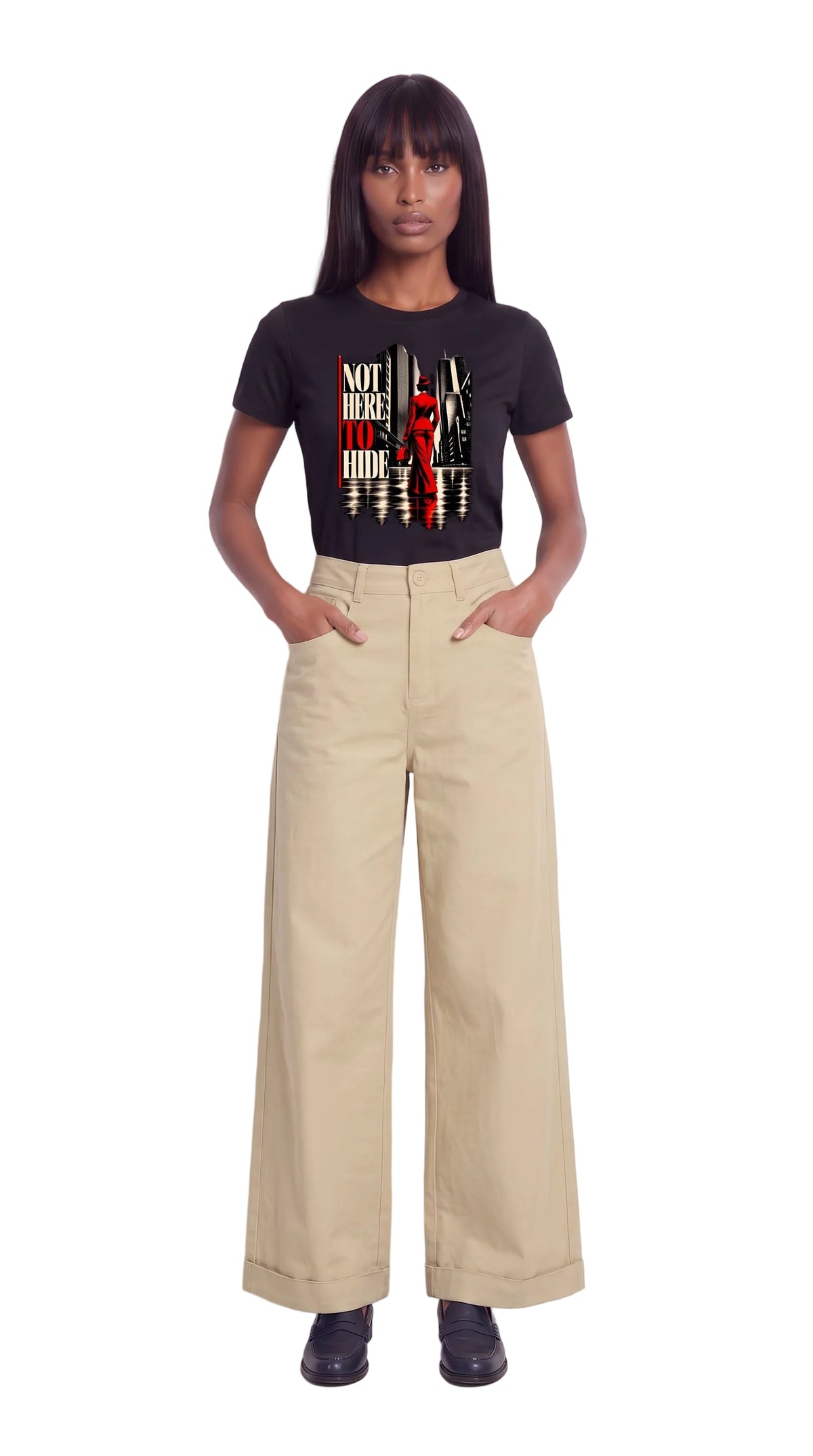 Women's Slim Fit Crewneck T-Shirt | NOT HERE TO HIDE