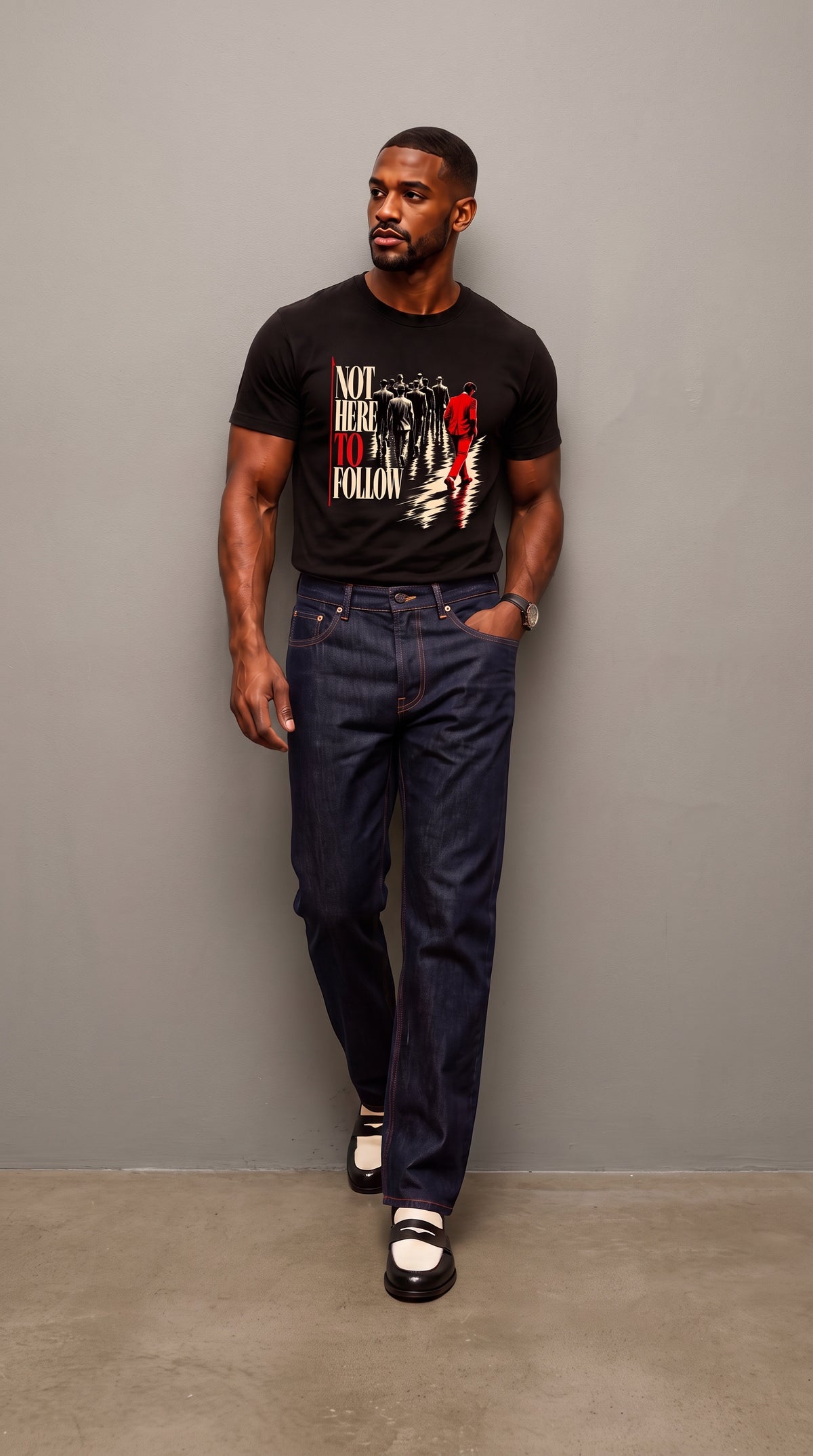 Unisex Seamless 100% Cotton T-Shirt | NOT HERE TO FOLLOW