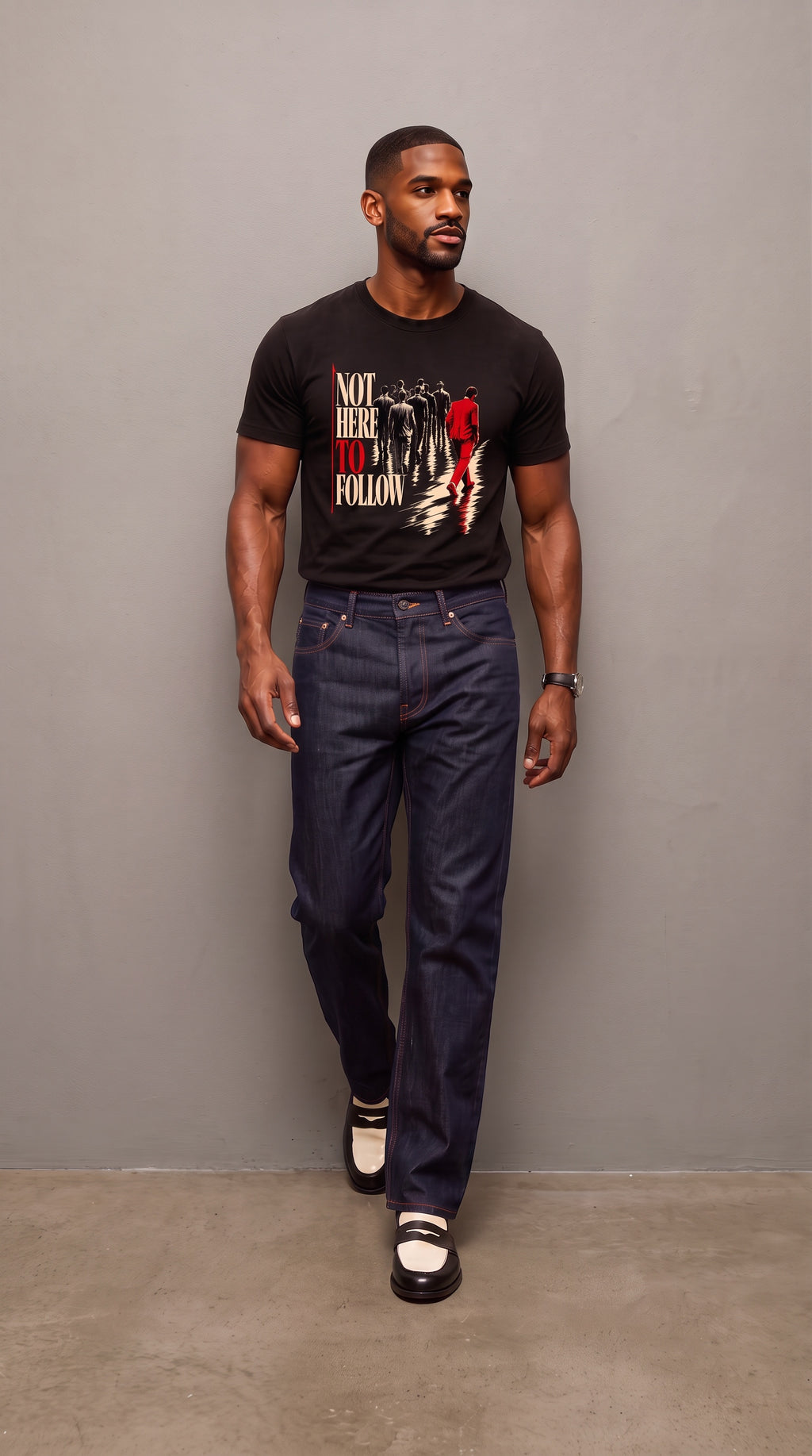 Unisex Seamless 100% Cotton T-Shirt | NOT HERE TO FOLLOW