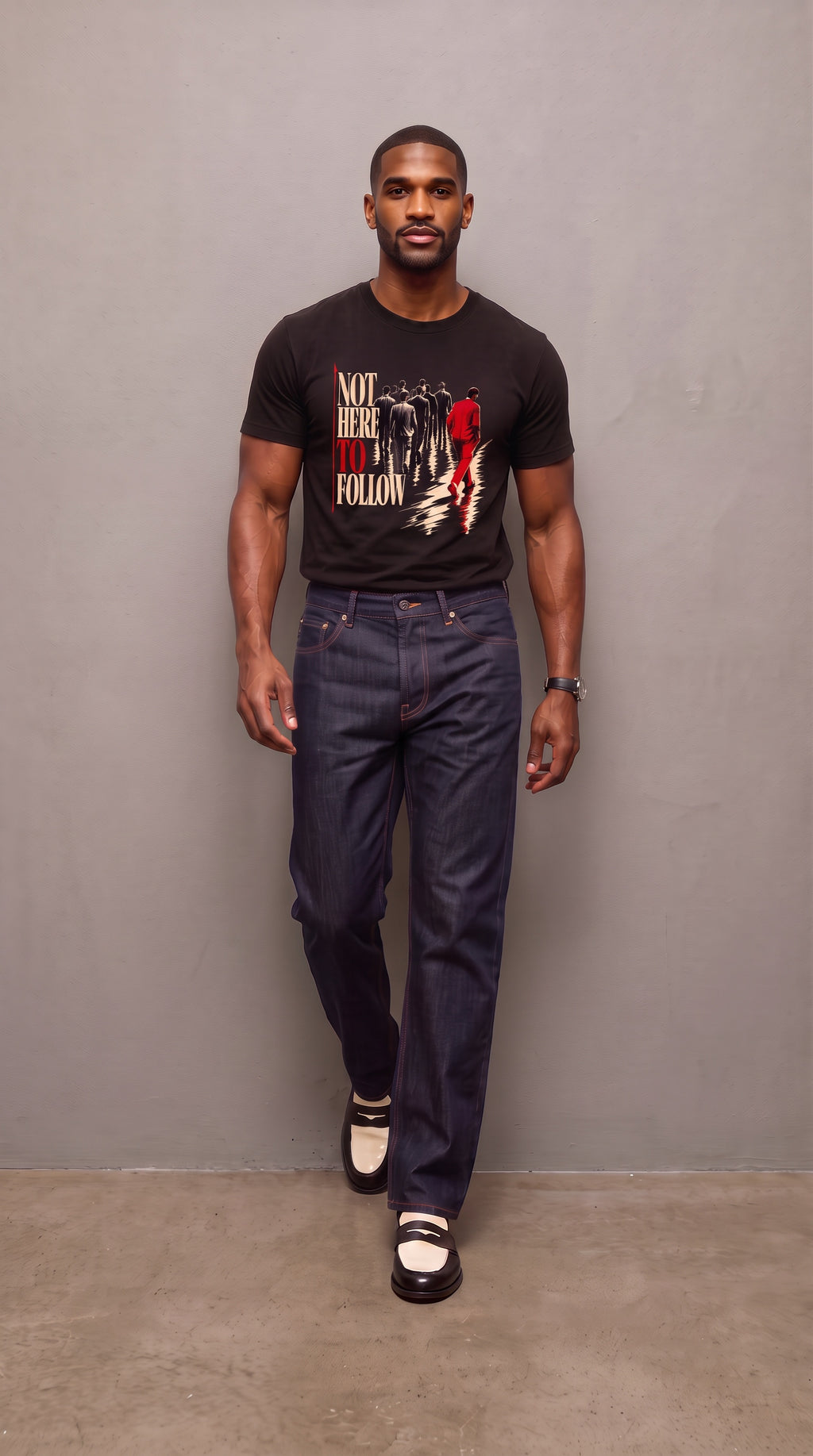 Unisex Seamless 100% Cotton T-Shirt | NOT HERE TO FOLLOW