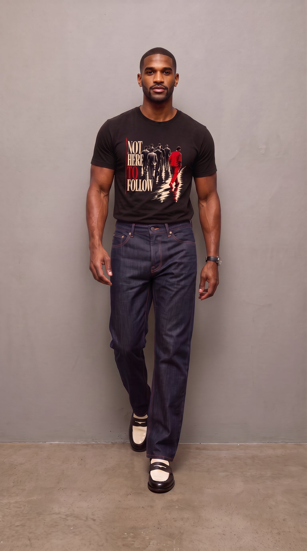 Unisex Seamless 100% Cotton T-Shirt | NOT HERE TO FOLLOW