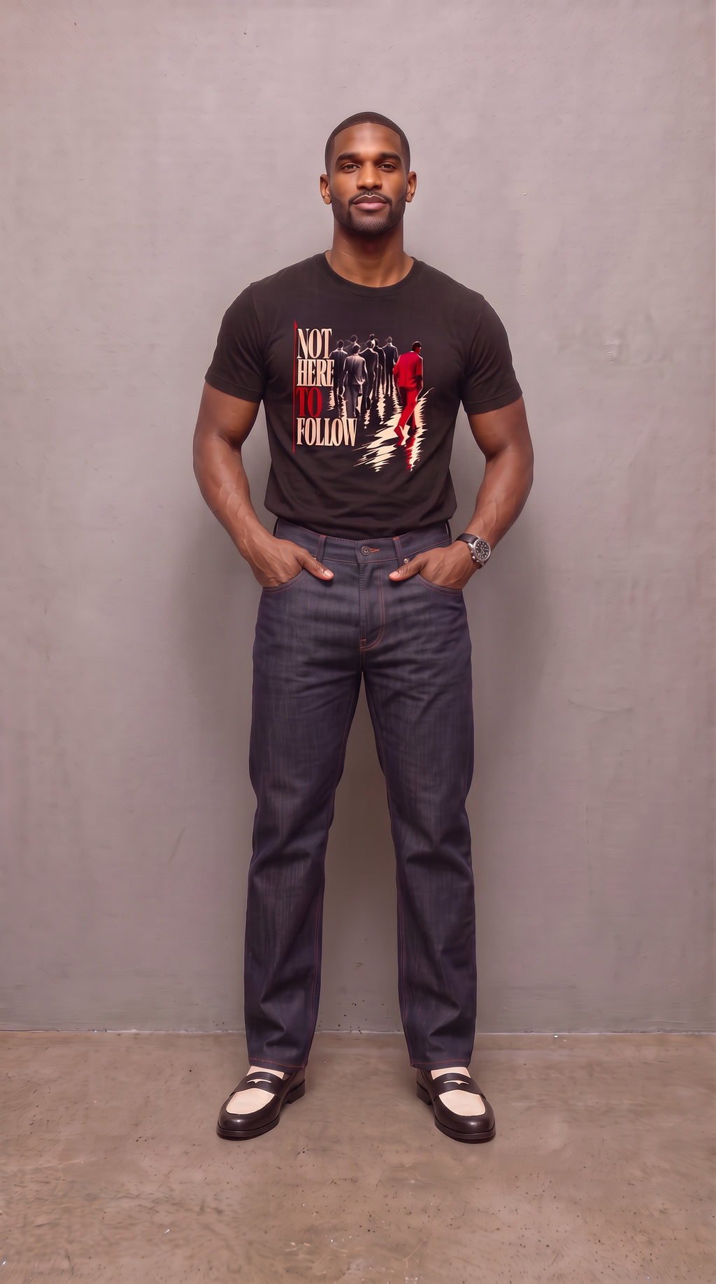 Unisex Seamless 100% Cotton T-Shirt | NOT HERE TO FOLLOW