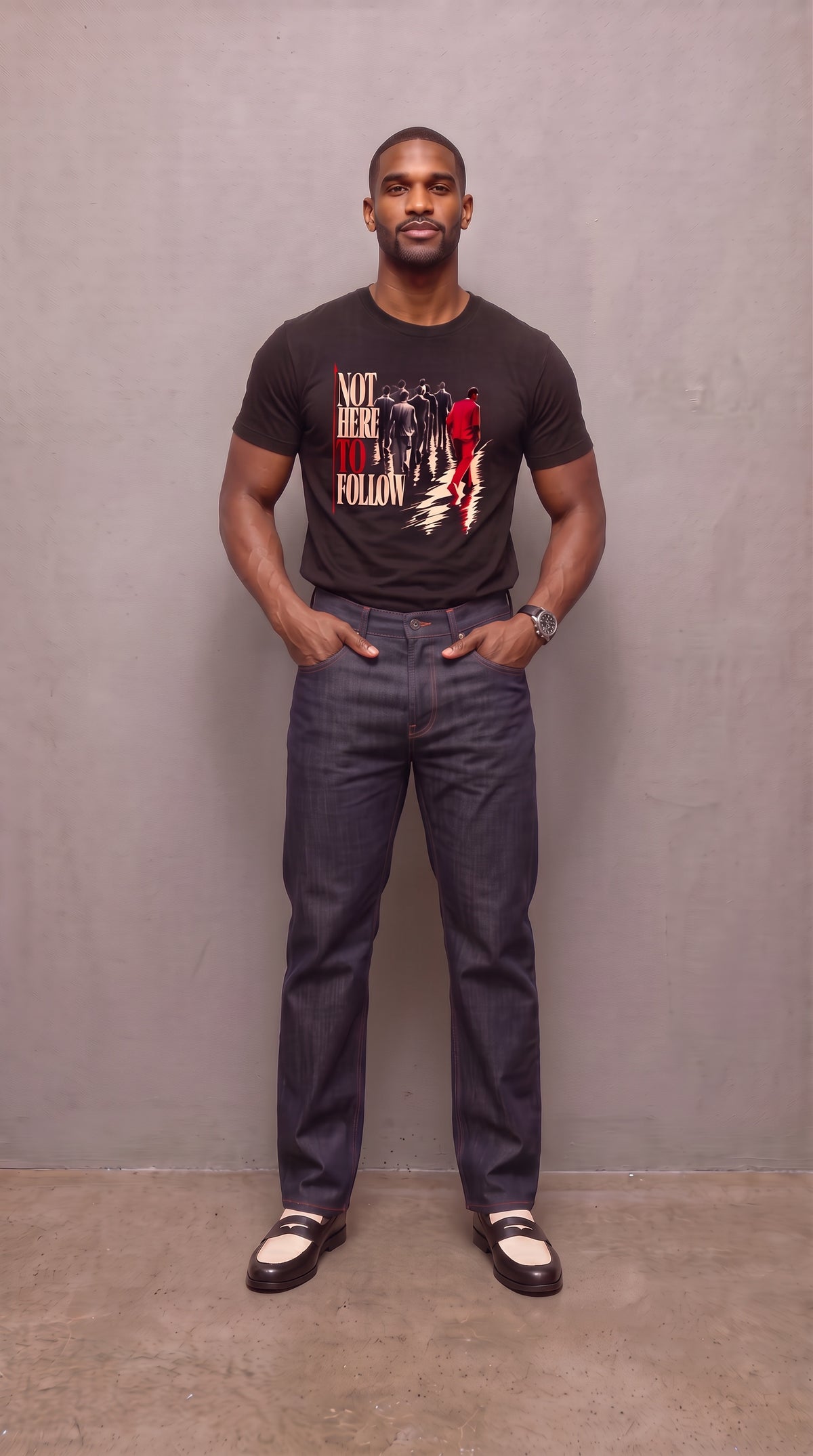 Unisex Seamless 100% Cotton T-Shirt | NOT HERE TO FOLLOW