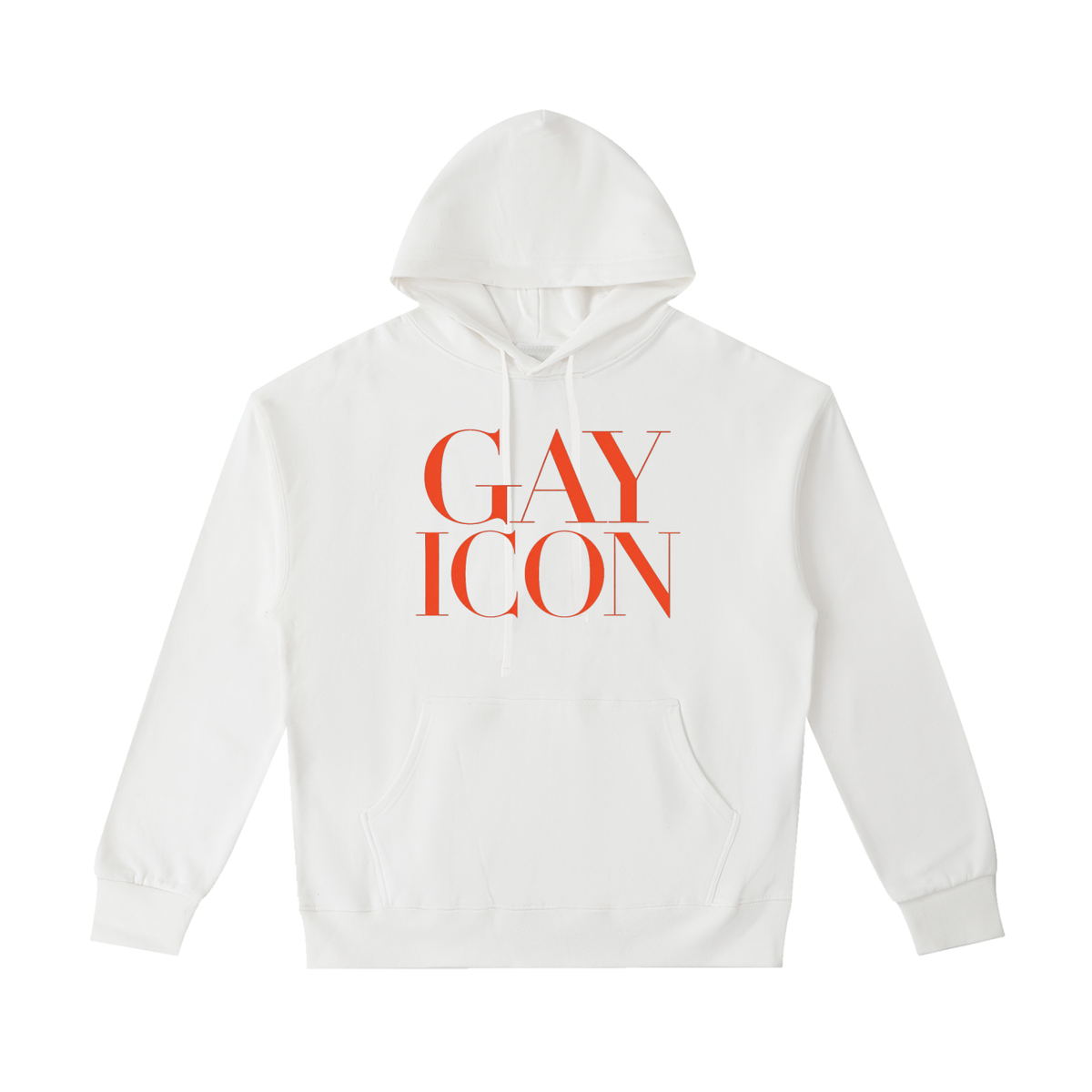 Unisex Heavyweight 100% Cotton Hoodie Red Logo