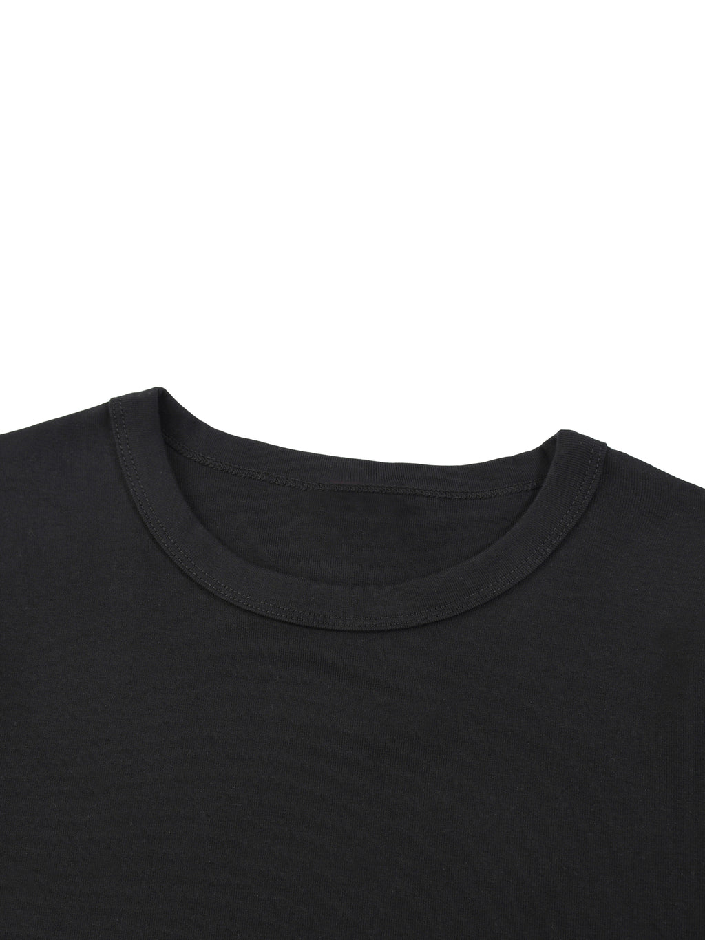 Women's Cropped Crewneck Tee Black Logo