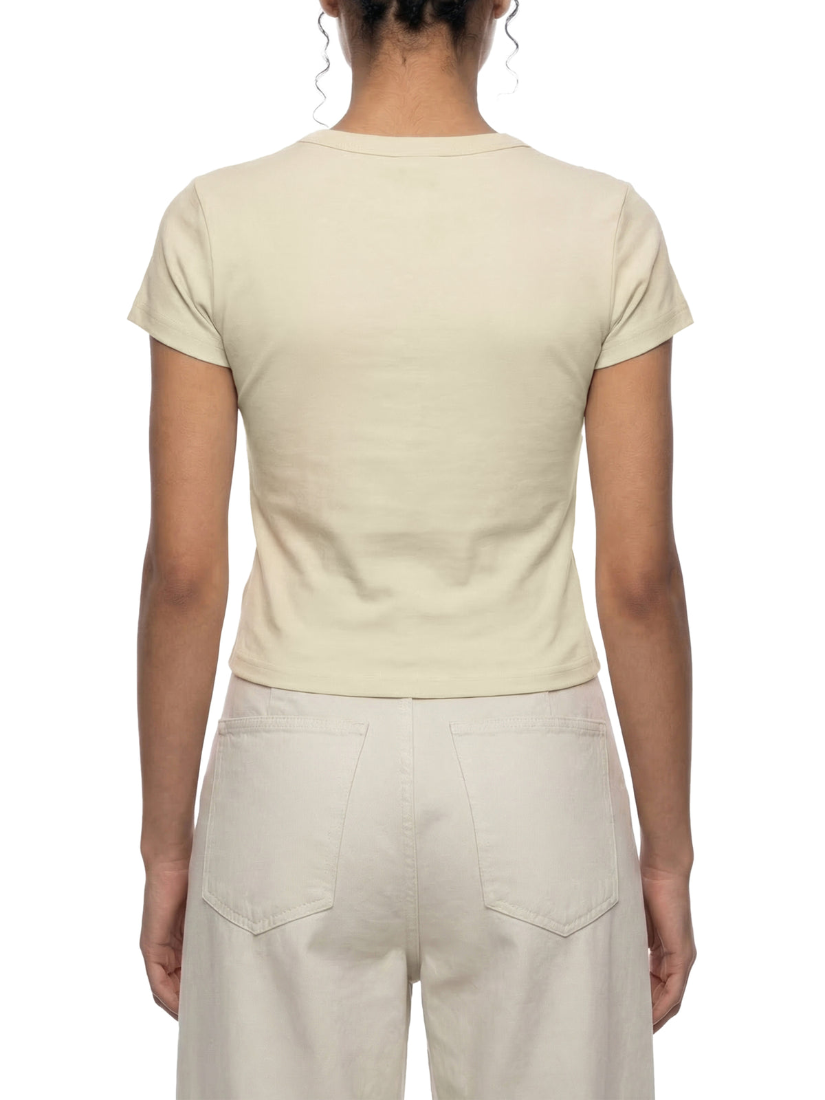 Women's Cropped Crewneck Tee | GAY BAR SOCIAL CLUB Red Logo