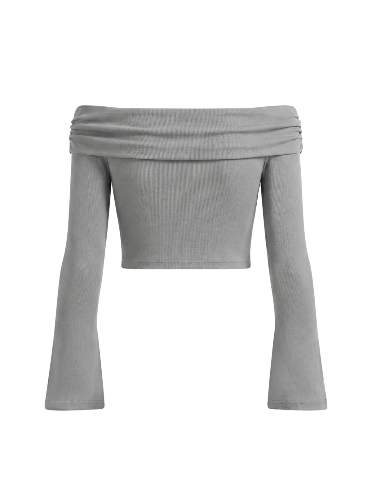 Women's Off-the-Shoulder Bell Sleeve Crop Top