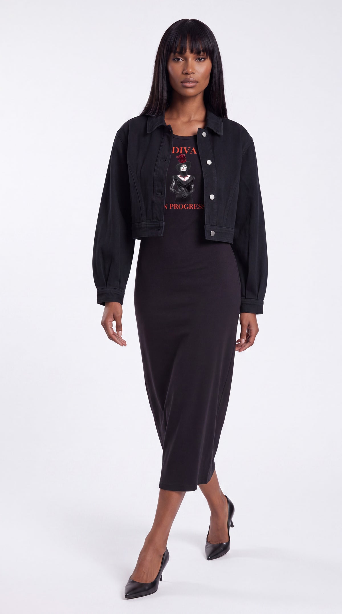 Women’s Crop Denim Jacket | LES ÉTOILES NOIRES