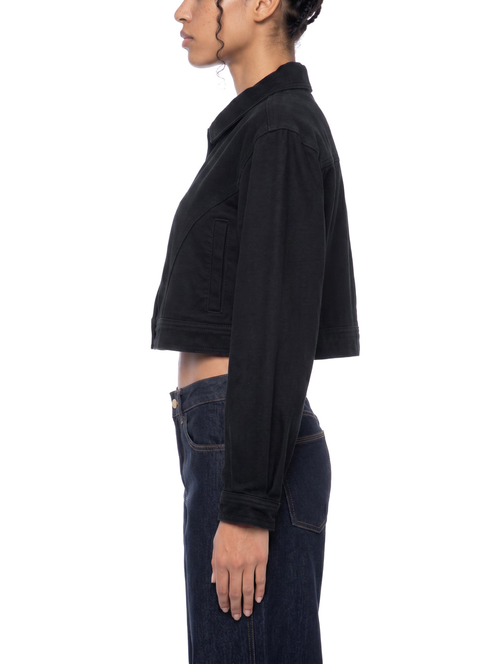 Women’s Crop Denim Jacket | LES ÉTOILES NOIRES