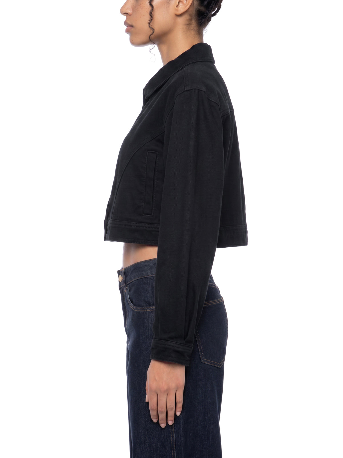 Women’s Crop Denim Jacket | LES ÉTOILES NOIRES