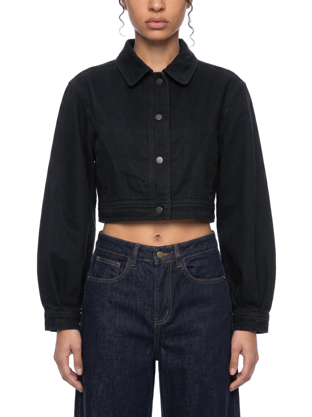 Women’s Crop Denim Jacket | LES ÉTOILES NOIRES