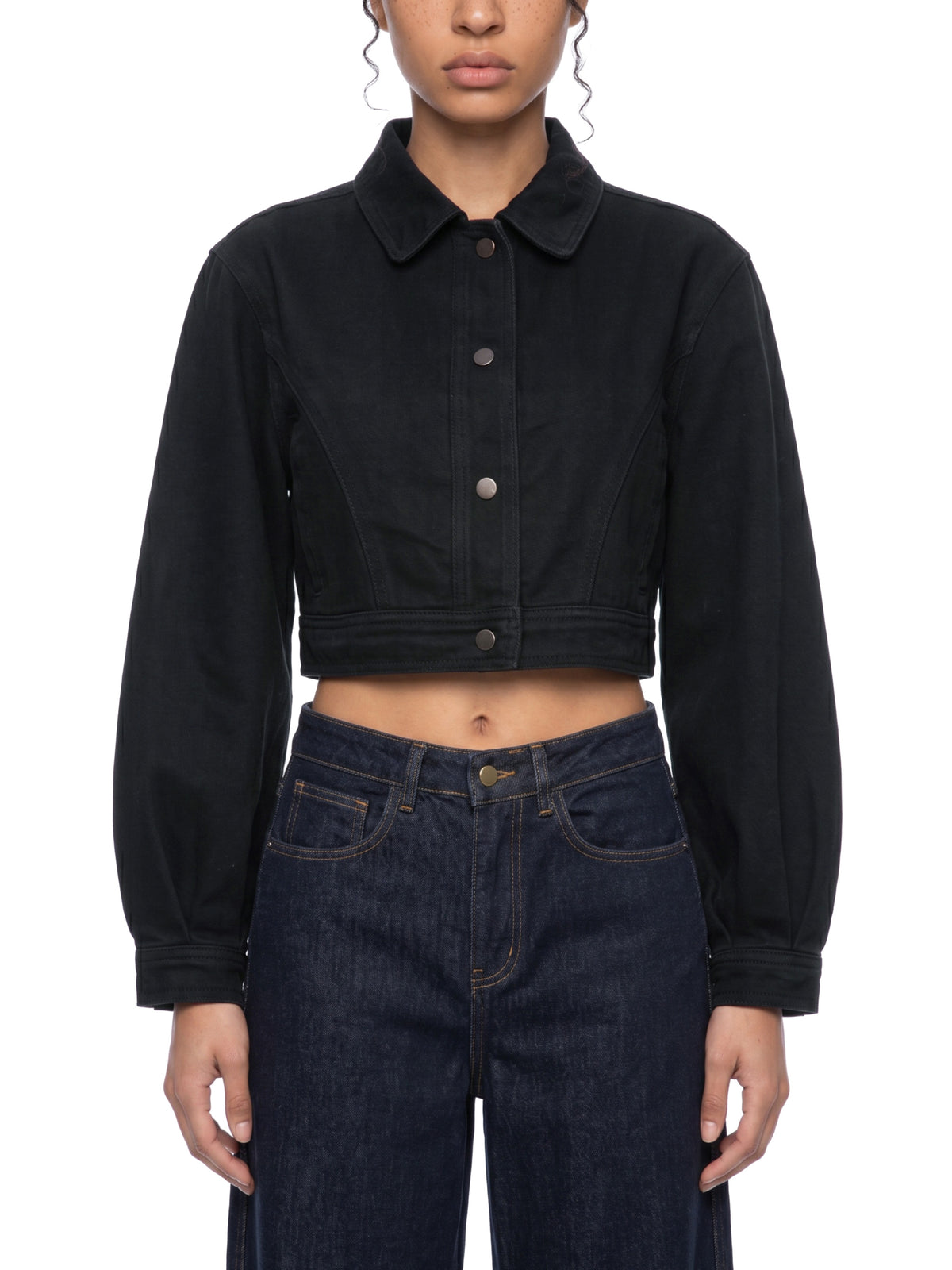 Women’s Crop Denim Jacket | LES ÉTOILES NOIRES