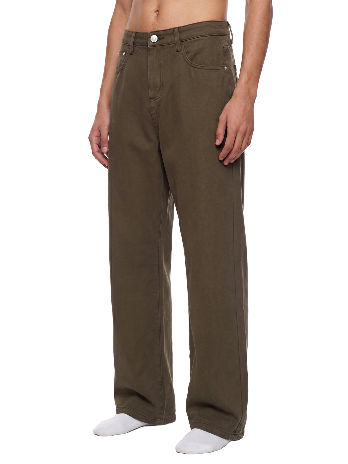 Men’s Vintage Wash 5-Pocket Straight-Leg Pants