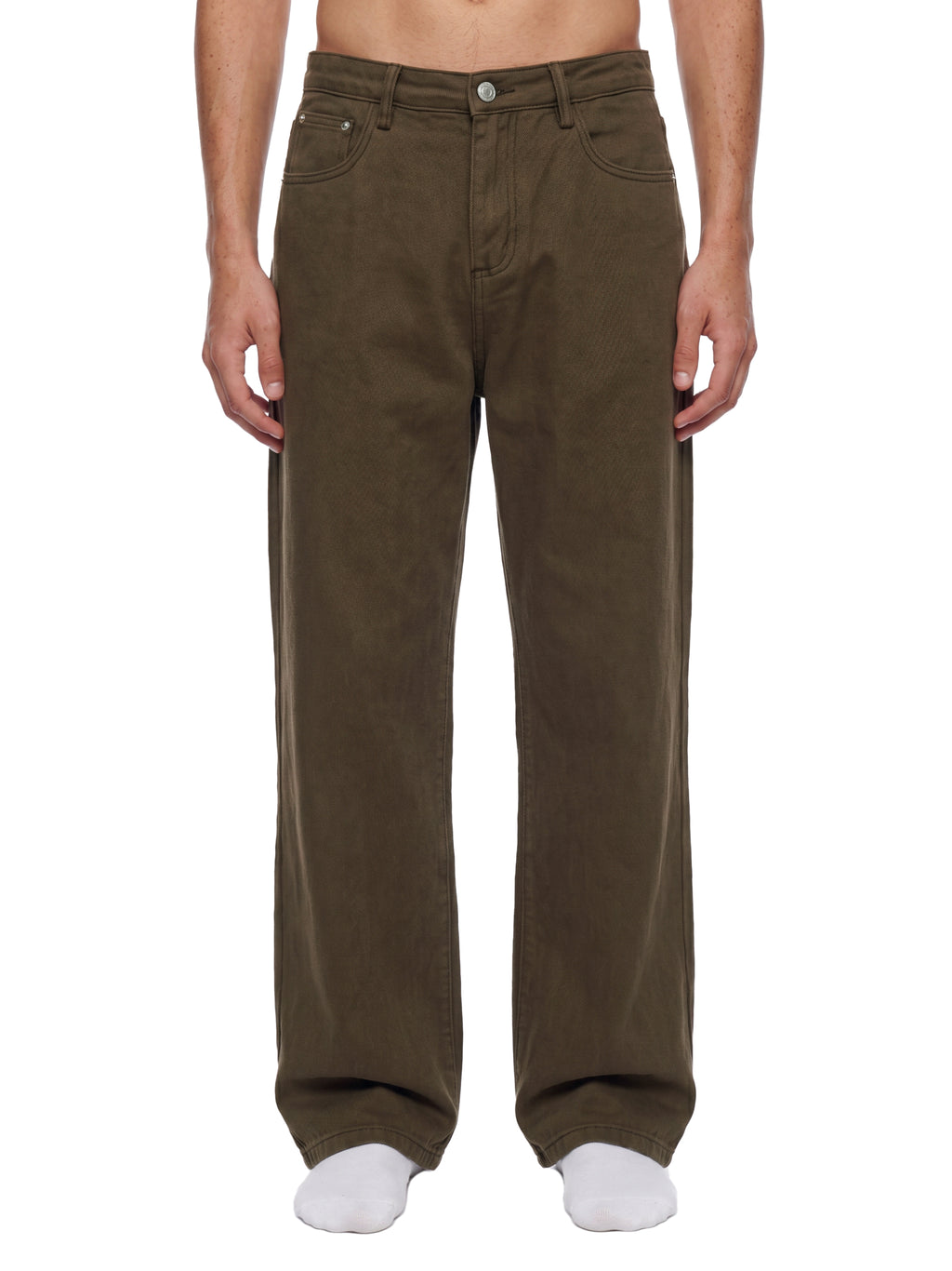 Men’s Vintage Wash 5-Pocket Straight-Leg Pants