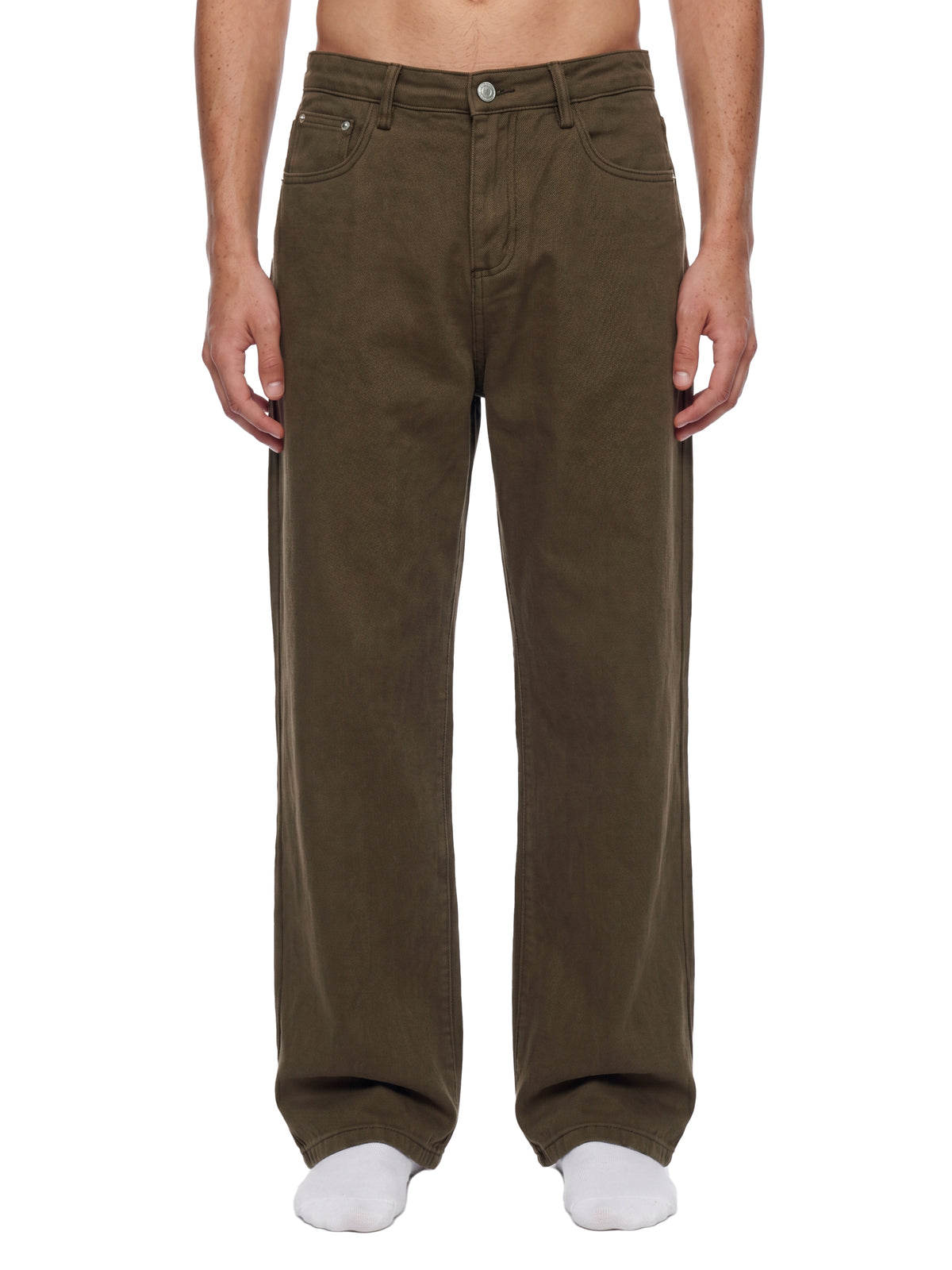 Men’s Vintage Wash 5-Pocket Straight-Leg Pants