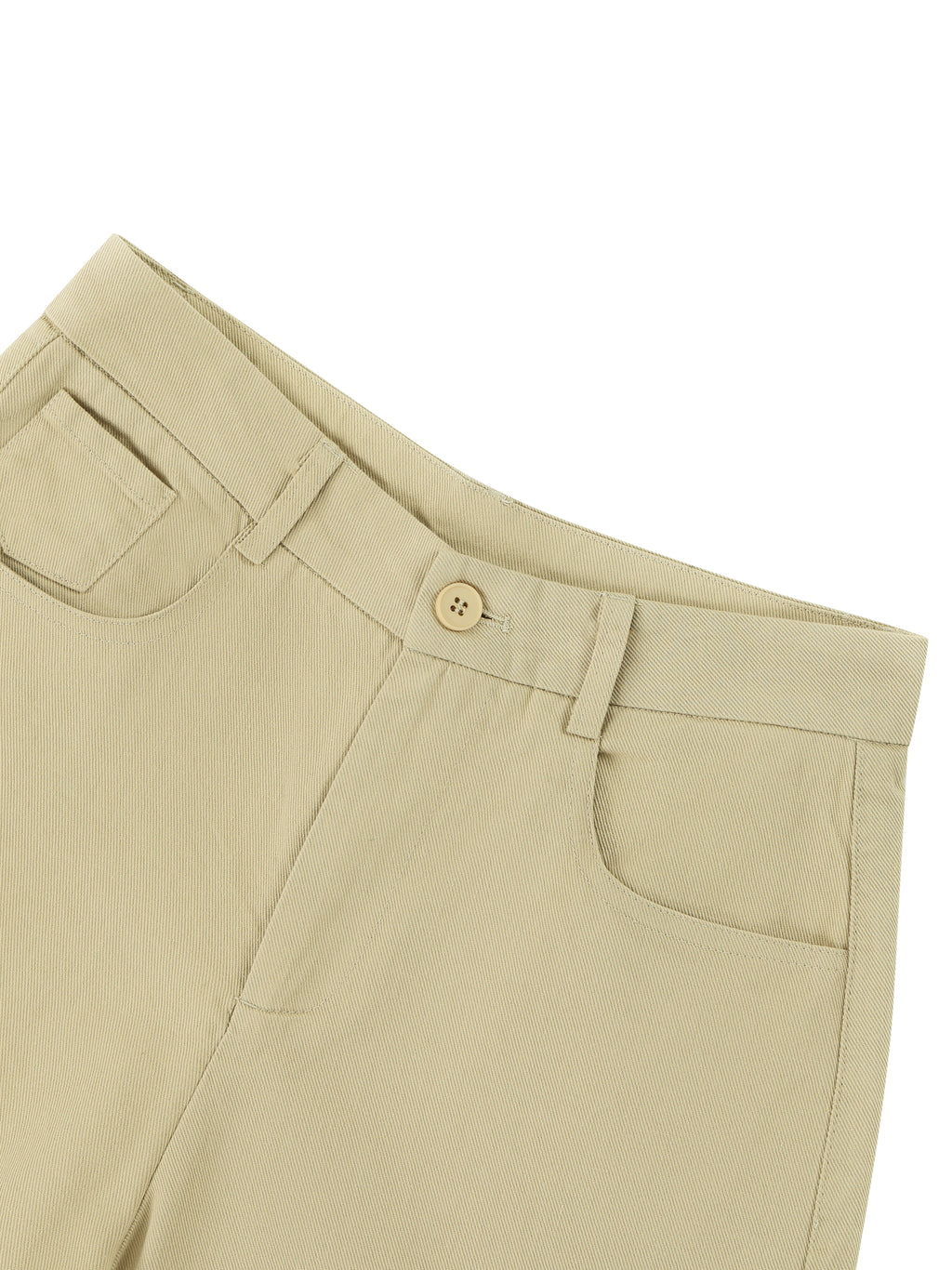Tencel Wide-Leg Cuff Trousers Apricot