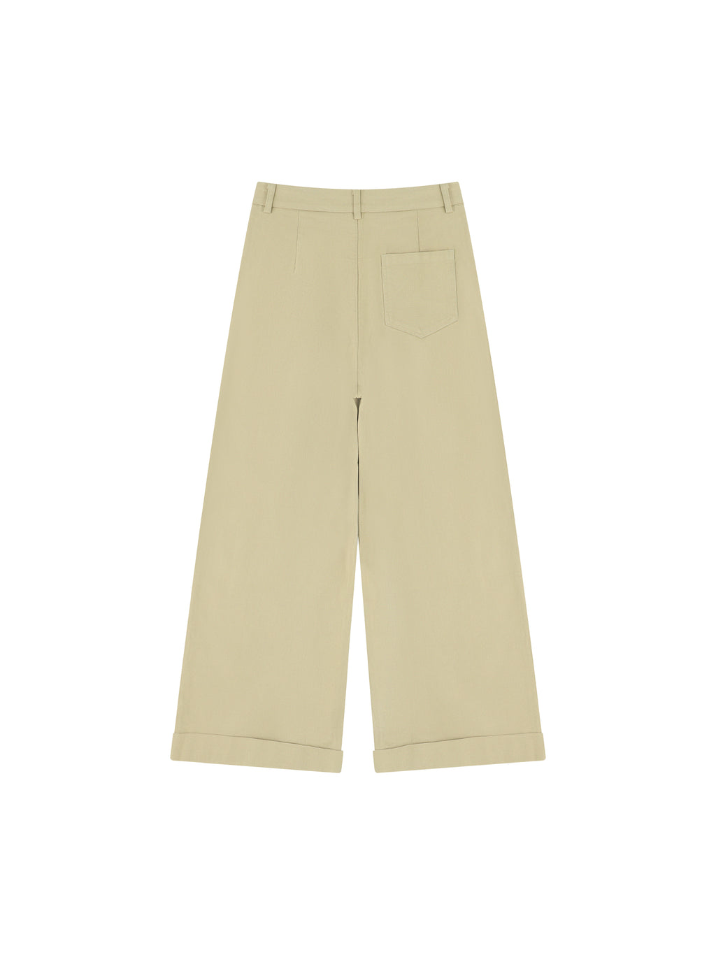 Tencel Wide-Leg Cuff Trousers