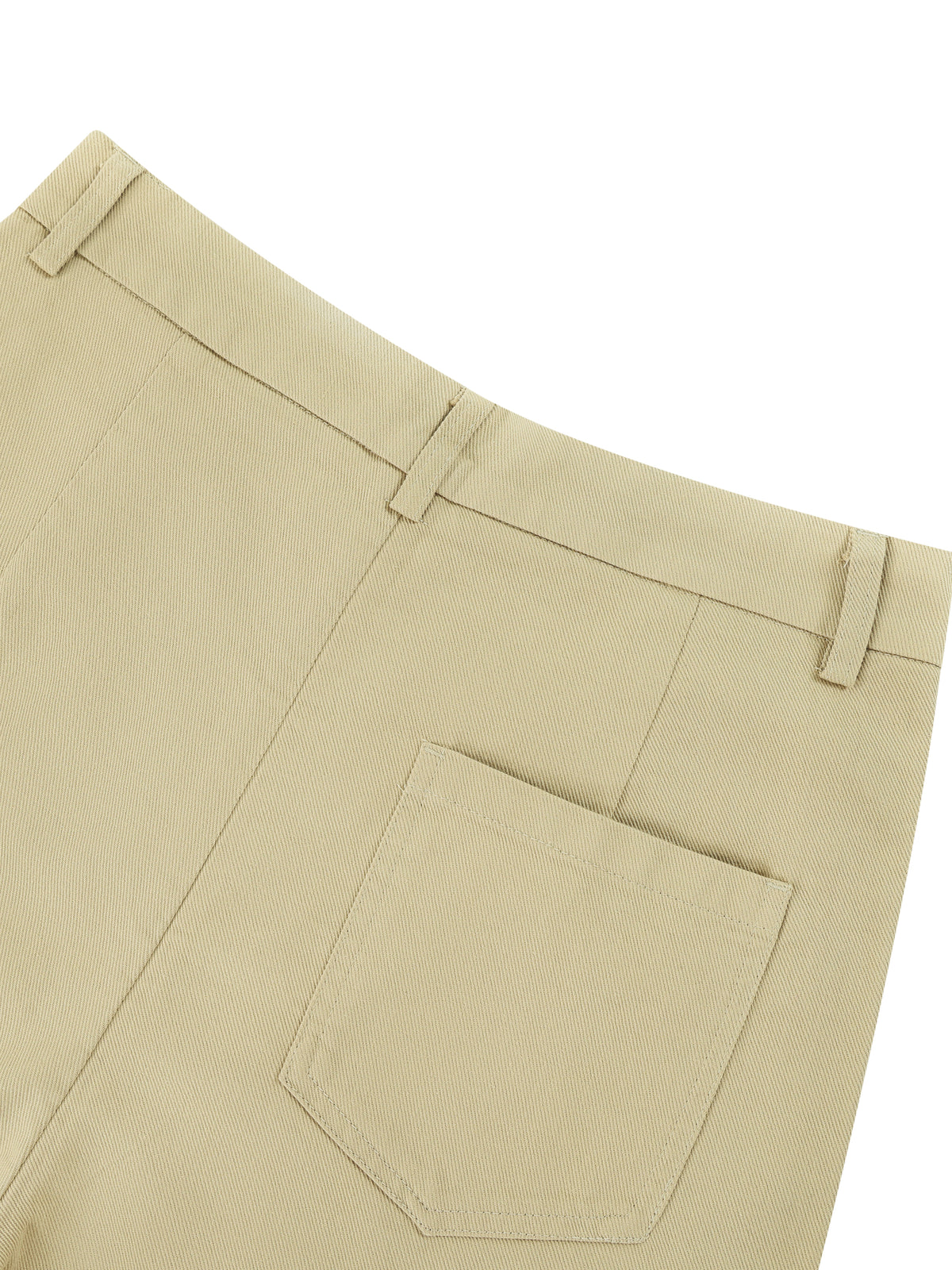 Tencel Wide-Leg Cuff Trousers Apricot