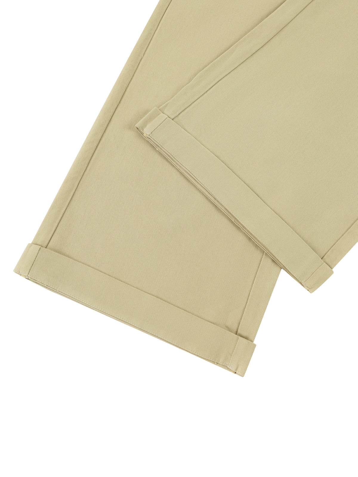 Tencel Wide-Leg Cuff Trousers Apricot
